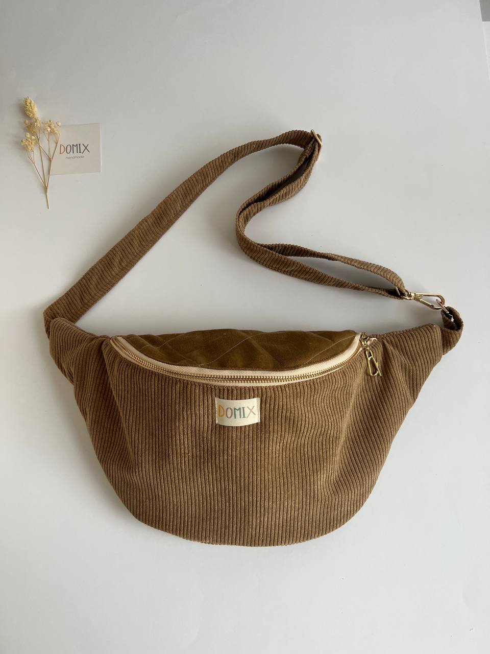 Handmade Corduroy Belt Bag – Minimal Everyday Crossbody