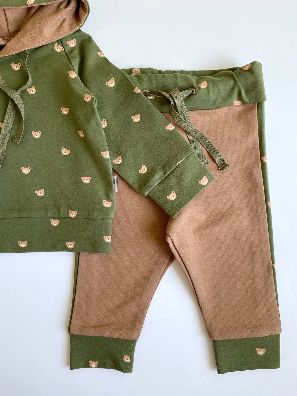 Baby Bear Hoodie & Pants Set – Handmade in Switzerland | Soft Cotton Outfit for Babies & Toddlers