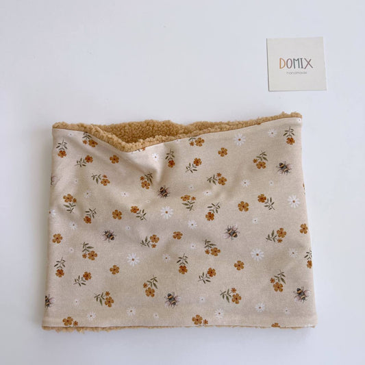 Soft Baby Neck Warmer – Floral & Fleece - Domix