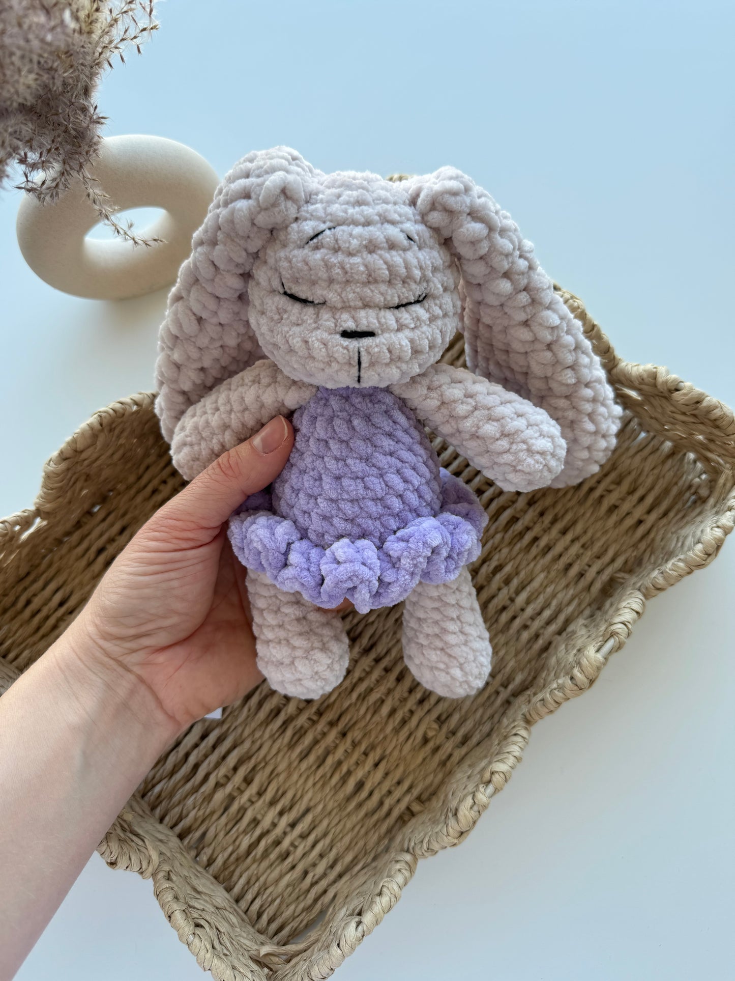 Bunny Plush Toy with Dress – Plush Doll (20 cm)