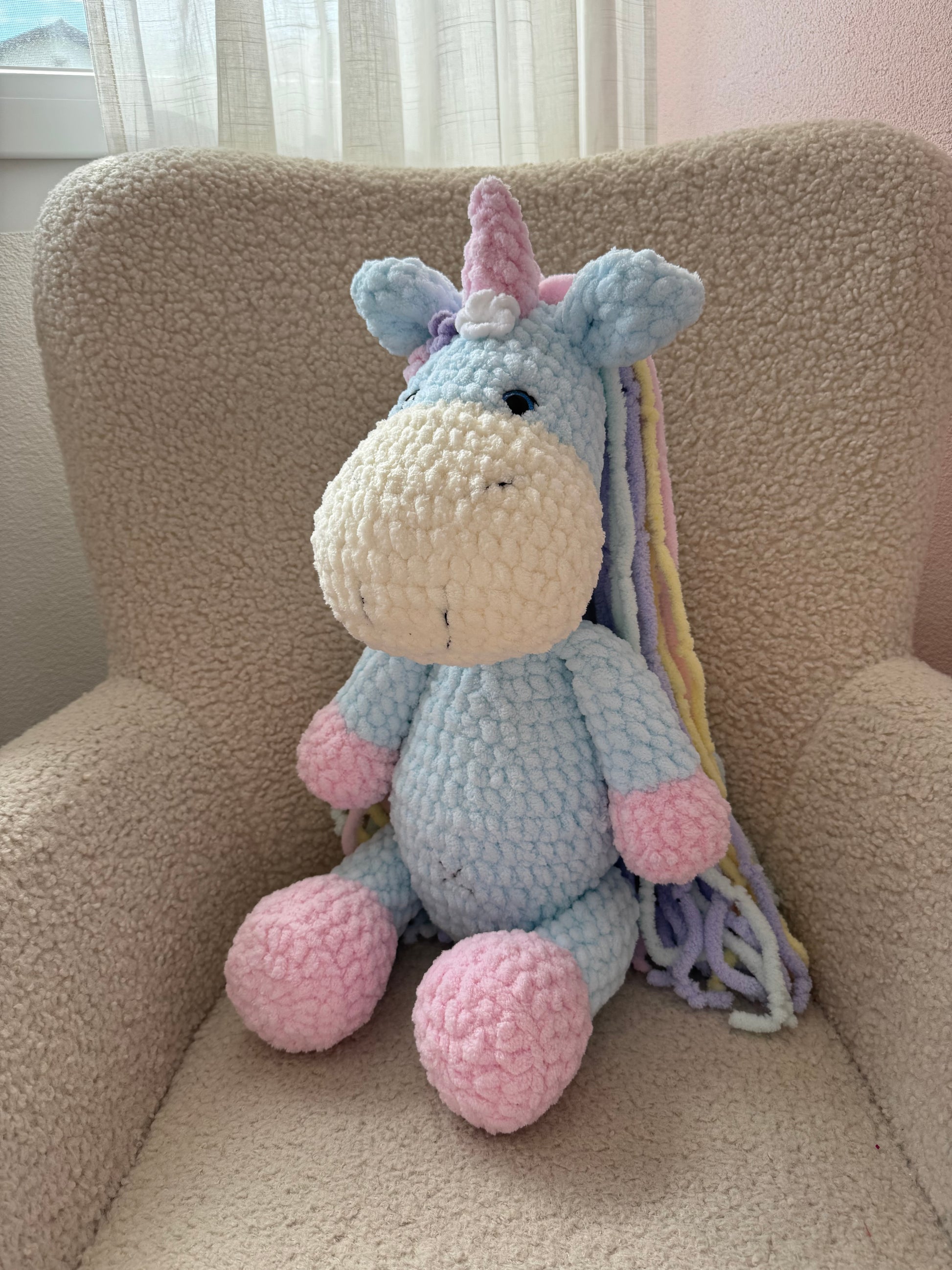 Handmade Plush Unicorn – 60 cm - Domix